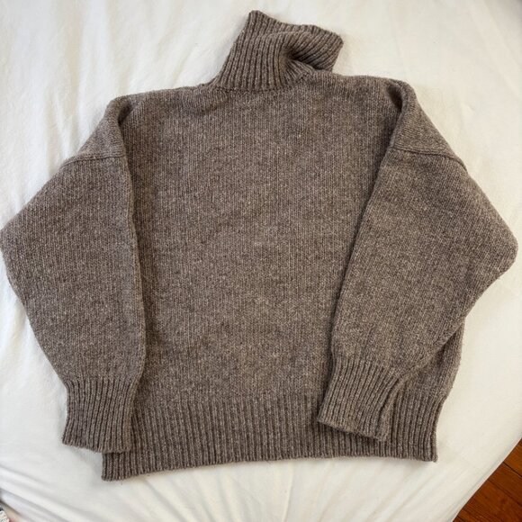 babaa jumper no17 turtleneck sweater in dark mist/brown - OS - Picture 2 of 12